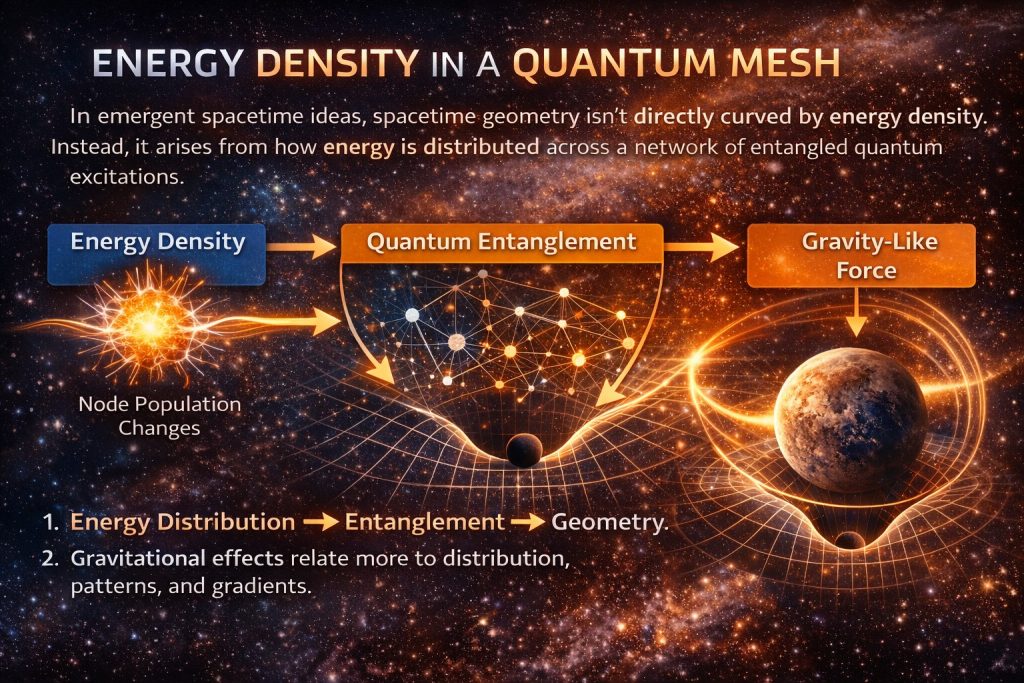 Energy Density in a Quantum Mesh